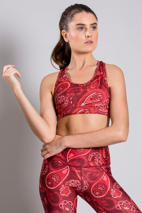 Lily Red Bandana Top